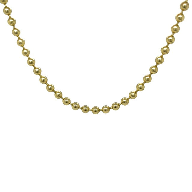 Gold chain with hot sale round balls