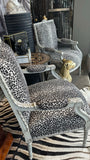 Antique Italian Leopard Print Chair