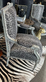 Antique Italian Leopard Print Chair