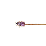 Vintage Amethyst Insect Pin