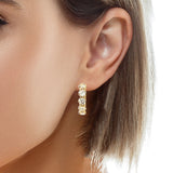 2 Carat Diamond Hoop Earrings in 18ct White Gold