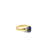 Oval Tanzanite Diamond Engagement Ring