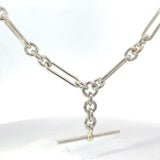 Paperclip Fob Chain Necklace in Sterling Silver - Medium
