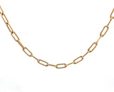 Paperclip Necklace in 9ct Yellow Gold - Deluxe Weight