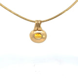 Large Oval Citrine Pendant in 9ct Yellow Gold