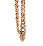 Antique Curb Link Hollow Bracelet in 9ct Rose Gold