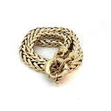 Solid Wheat Chain Necklace in 9ct Yellow Gold