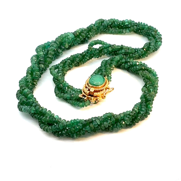 Emerald Multi Strand Necklace