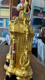 Antique French Gilt and Porcelain Clock