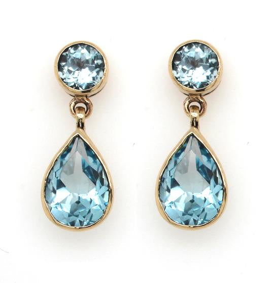 Blue Topaz Teardrop Earrings Jems Of Remuera 9677