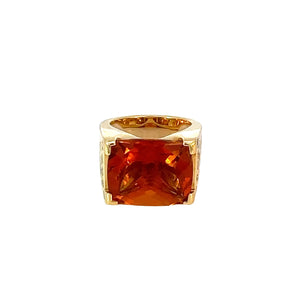 Madeira Citrine Diamond Cocktail Ring
