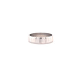 18ct White Gold Faceted Band