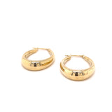 9ct Gold Oval Graduated Hoops