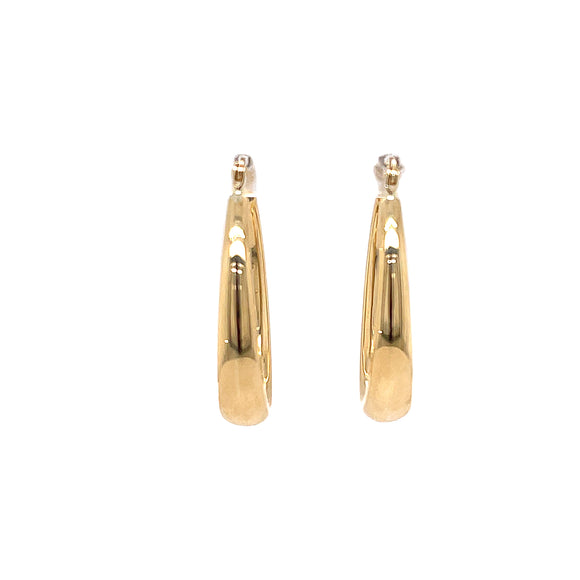 9ct Gold Oval Graduated Hoops