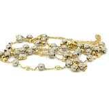18ct White and Yellow Gold Ball Necklace
