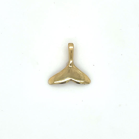 Vintage Whale Tail Charm in 9ct Gold