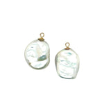 Fresh Water Baroque Pearl Earring Enhancers with 9ct Gold Caps