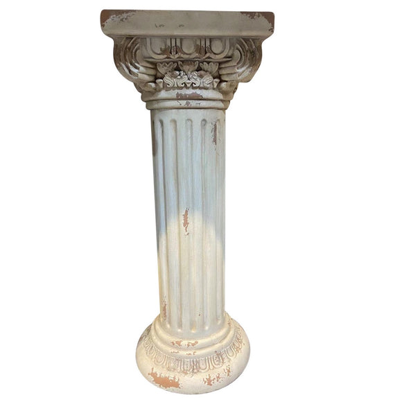 Antiqued Plinth Pedestal