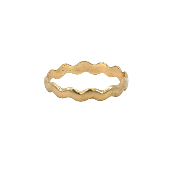 Squiggle Band Ring in 9ct Gold
