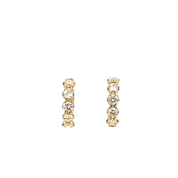 2 Carat Diamond Hoop Earrings in 18ct White Gold