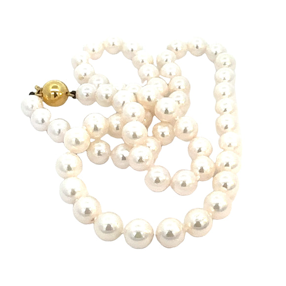 Cultured Akoya Pearl Necklace - 45cm