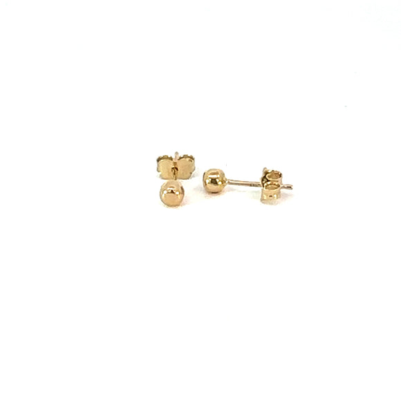 Small Full Ball Stud Earrings in 9ct Yellow Gold