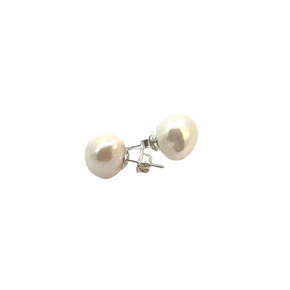 Freshwater Pearl Stud Earrings in Sterling Silver