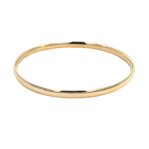 Oval Bangle in 9ct Yellow Gold