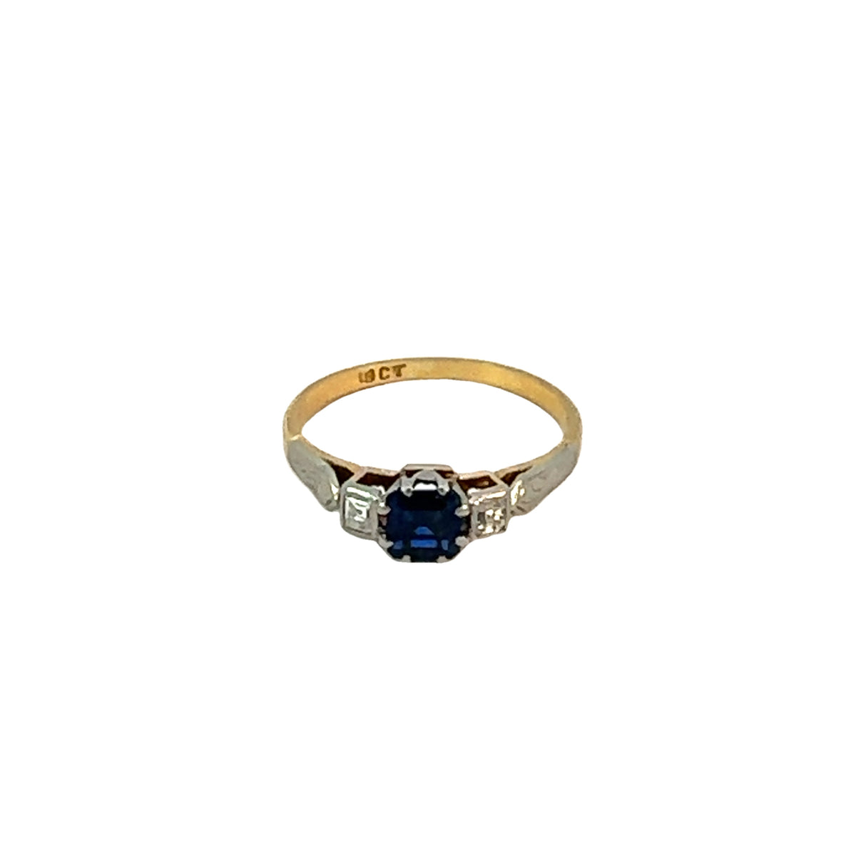 Vintage Cushion Cut Sapphire Diamond Ring Jems of Remuera