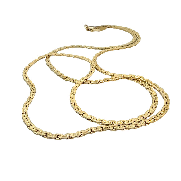 Flat Italian Fancy Link Chain Necklace