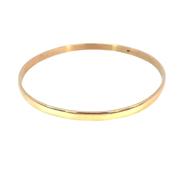 Soft Rose Gold Bangle in 9ct - 4.5mm