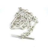 Paperclip Fob Chain Necklace in Sterling Silver - Heavy