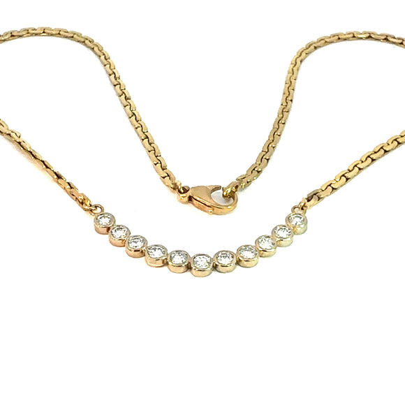 Rubover Crescent Diamond Necklace