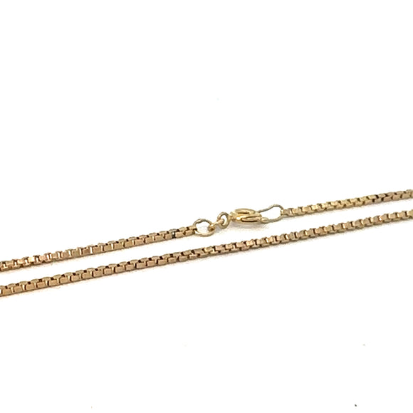 Box Link Chain In 9ct Yellow Gold