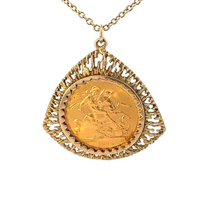 Full Gold Sovereign Pendant