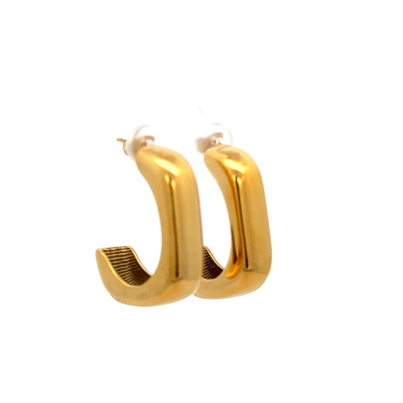 Square Hoop Gold Plated