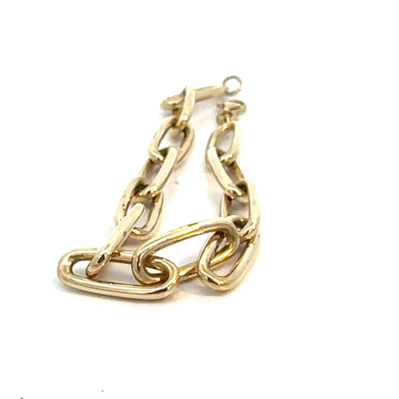 Paperclip Link Bracelet in 9ct Yellow Gold