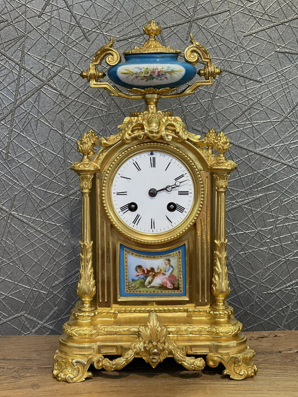 Antique French Ormolu Mantel Clock by Japy Freres