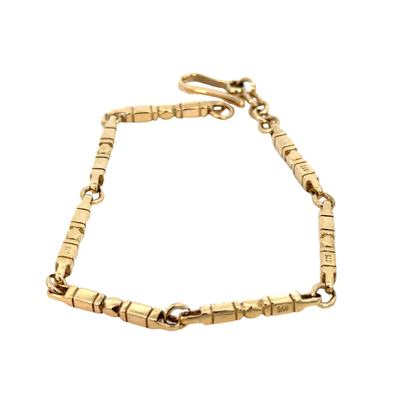 Rod Link Bracelet in 9ct Yellow Gold