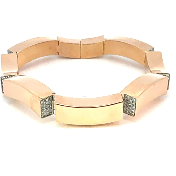Vhernier Sorpresa Italian 18ct Rose Gold Diamond Bracelet