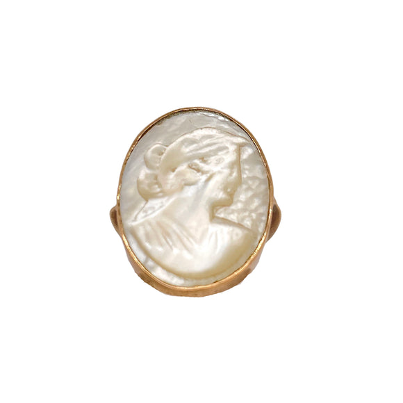 Mother Of Pearl Rose Gold Cameo Ring