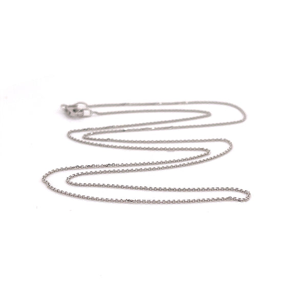 Oblong Trace Chain in 9ct White Gold