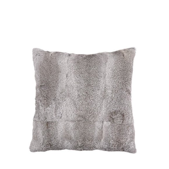 Arctic Rabbit Fur Square Cushion