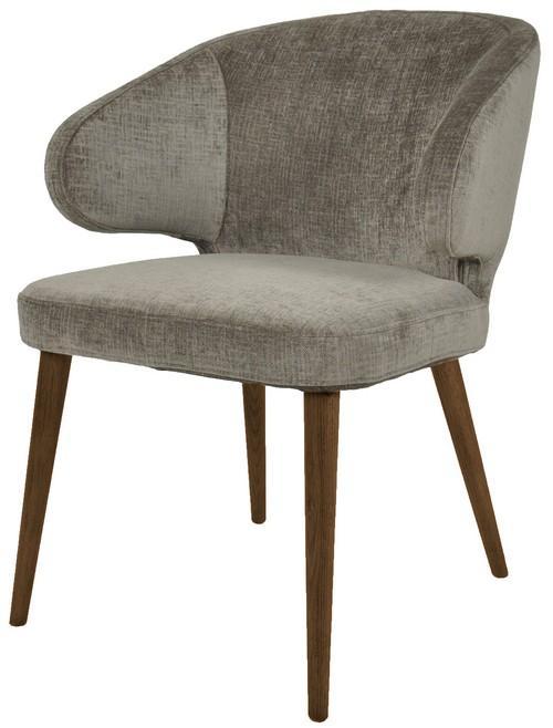 Dining Chair Grey Chenille