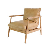 Tan Leather Designer Armchair