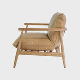 Tan Leather Designer Armchair