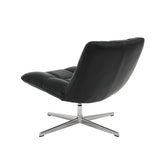 Black Leather Hendrix Swivel Chair