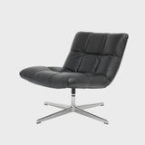 Black Leather Hendrix Swivel Chair