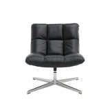 Black Leather Hendrix Swivel Chair