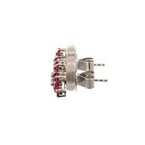 Ruby Diamond Star Stud Earrings